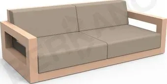 Berkano Quarter lounge с подушками 250_009_27_58 (терракотовый/canvas)