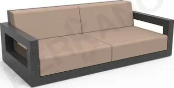 Berkano Quarter lounge с подушками 250_009_24_63 (черный гранит/toffee)