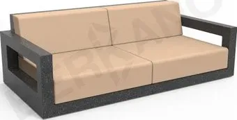 Berkano Quarter lounge с подушками 250_009_24_62 (черный гранит/песочный)