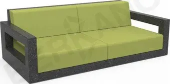 Berkano Quarter lounge с подушками 250_009_24_55 (черный гранит/зеленый)