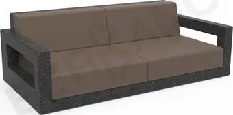 Berkano Quarter lounge с подушками 250_009_24_54 (черный гранит/кофейный)