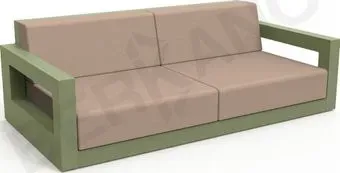 Berkano Quarter lounge с подушками 250_009_23_63 (темно-зеленый/toffee)