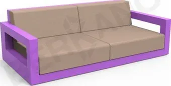 Berkano Quarter lounge с подушками 250_009_22_63 (сиреневый/toffee)