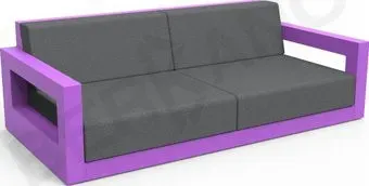 Berkano Quarter lounge с подушками 250_009_22_61 (сиреневый/темно-серый)