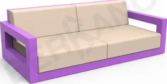 Berkano Quarter lounge с подушками 250_009_22_60 (сиреневый/milk)