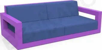 Berkano Quarter lounge с подушками 250_009_22_56 (сиреневый/темно-синий)