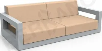 Berkano Quarter lounge с подушками 250_009_21_62 (серый/песочный)