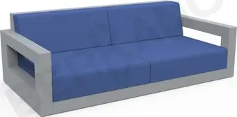 Berkano Quarter lounge с подушками 250_009_21_56 (серый/темно-синий)