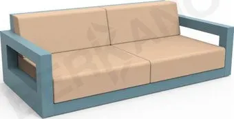 Berkano Quarter lounge с подушками 250_009_20_62 (бирюзовый/песочный)