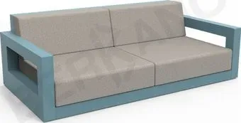 Berkano Quarter lounge с подушками 250_009_20_59 (бирюзовый/светло-серый)
