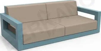 Berkano Quarter lounge с подушками 250_009_20_58 (бирюзовый/canvas)