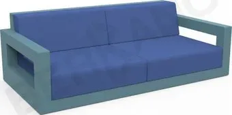 Berkano Quarter lounge с подушками 250_009_20_56 (бирюзовый/темно-синий)