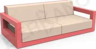 Berkano Quarter lounge с подушками 250_009_19_60 (красный/milk)