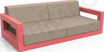 Berkano Quarter lounge с подушками 250_009_19_58 (красный/canvas)