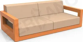 Berkano Quarter lounge с подушками 250_009_18_62 (оранжевый/песочный)
