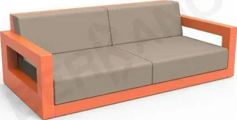 Berkano Quarter lounge с подушками 250_009_18_58 (оранжевый/canvas)