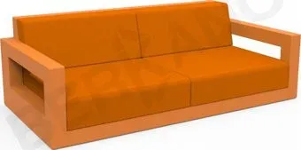 Berkano Quarter lounge с подушками 250_009_18_57 (оранжевый/оранжевый)