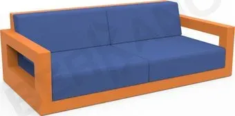 Berkano Quarter lounge с подушками 250_009_18_56 (оранжевый/темно-синий)