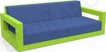 Berkano Quarter lounge с подушками 250_009_16_56 (зеленый/темно-синий)