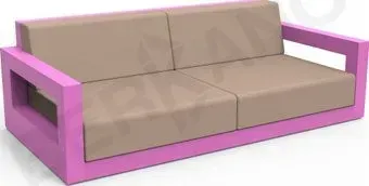 Berkano Quarter lounge с подушками 250_009_15_63 (фиолетовый/toffee)
