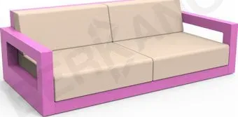 Berkano Quarter lounge с подушками 250_009_15_60 (фиолетовый/milk)