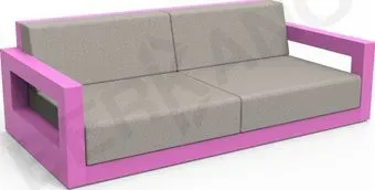 Berkano Quarter lounge с подушками 250_009_15_59 (фиолетовый/светло-серый)