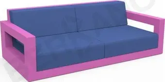 Berkano Quarter lounge с подушками 250_009_15_56 (фиолетовый/темно-синий)