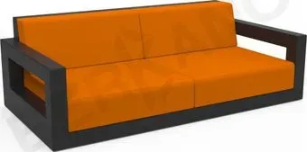 Berkano Quarter lounge с подушками 250_009_00_57 (черный/оранжевый)