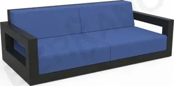 Berkano Quarter lounge с подушками 250_009_00_56 (черный/темно-синий)