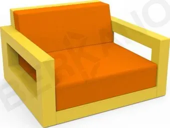Berkano Quarter lounge с подушками 230_033_43_57 (желтый/оранжевый)
