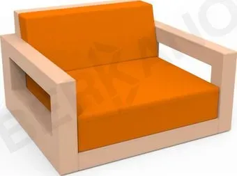 Berkano Quarter lounge с подушками 230_033_27_57 (терракотовый/оранжевый)