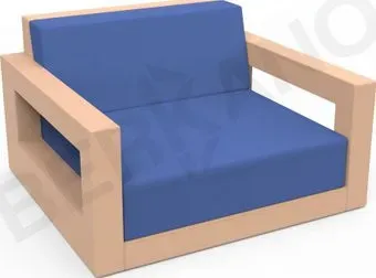 Berkano Quarter lounge с подушками 230_033_27_56 (терракотовый/темно-синий)
