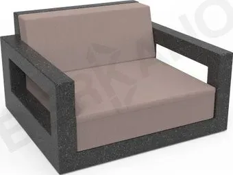 Berkano Quarter lounge с подушками 230_033_24_54 (черный гранит/кофейный)