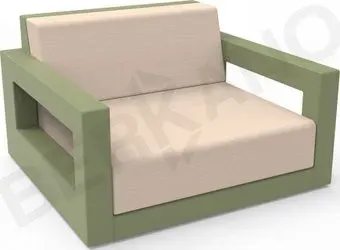 Berkano Quarter lounge с подушками 230_033_23_60 (темно-зеленый/milk)