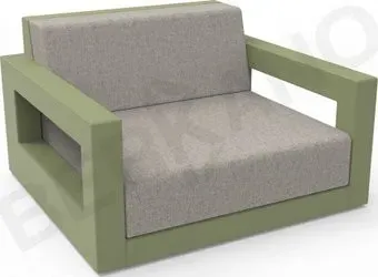 Berkano Quarter lounge с подушками 230_033_23_59 (темно-зеленый/светло-серый)