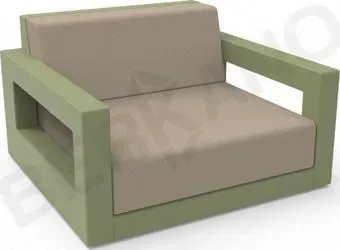 Berkano Quarter lounge с подушками 230_033_23_58 (темно-зеленый/canvas)