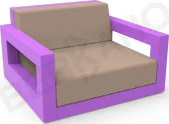 Berkano Quarter lounge с подушками 230_033_22_63 (сиреневый/toffee)