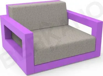 Berkano Quarter lounge с подушками 230_033_22_59 (сиреневый/светло-серый)