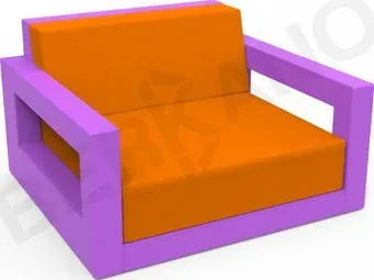 Berkano Quarter lounge с подушками 230_033_22_57 (сиреневый/оранжевый)