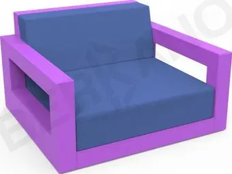 Berkano Quarter lounge с подушками 230_033_22_56 (сиреневый/темно-синий)