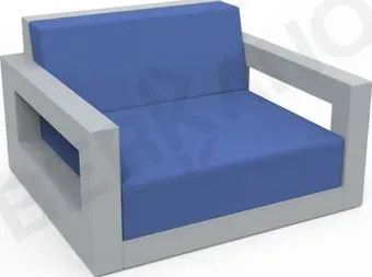 Berkano Quarter lounge с подушками 230_033_21_56 (серый/темно-синий)