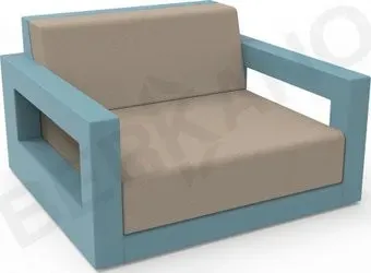 Berkano Quarter lounge с подушками 230_033_20_58 (бирюзовый/canvas)