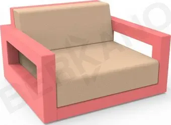 Berkano Quarter lounge с подушками 230_033_19_62 (красный/песочный)