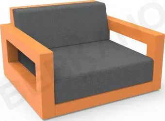 Berkano Quarter lounge с подушками 230_033_18_61 (оранжевый/темно-серый)