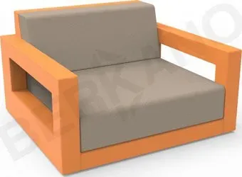 Berkano Quarter lounge с подушками 230_033_18_58 (оранжевый/canvas)