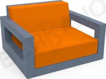 Berkano Quarter lounge с подушками 230_033_17_57 (синий/оранжевый)