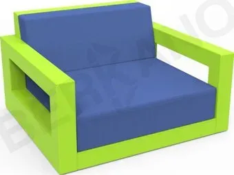 Berkano Quarter lounge с подушками 230_033_16_56 (зеленый/темно-синий)