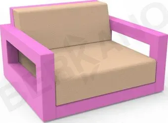 Berkano Quarter lounge с подушками 230_033_15_62 (фиолетовый/песочный)