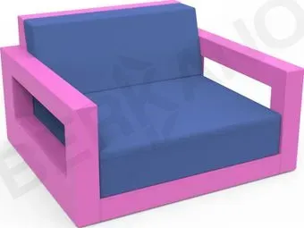 Berkano Quarter lounge с подушками 230_033_15_56 (фиолетовый/темно-синий)
