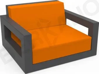 Berkano Quarter lounge с подушками 230_033_14_57 (графитовый/оранжевый)